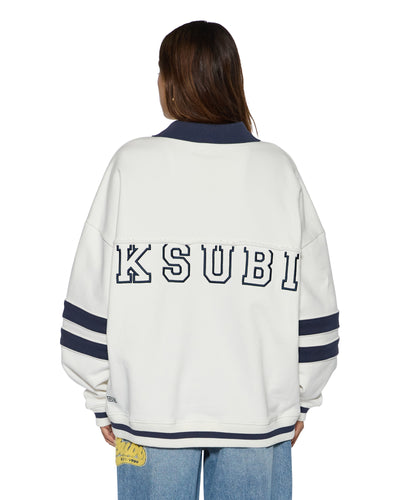 KSUBI 99 BOYFRIEND POLO SWEATSHIRT VINTAGE WHITE