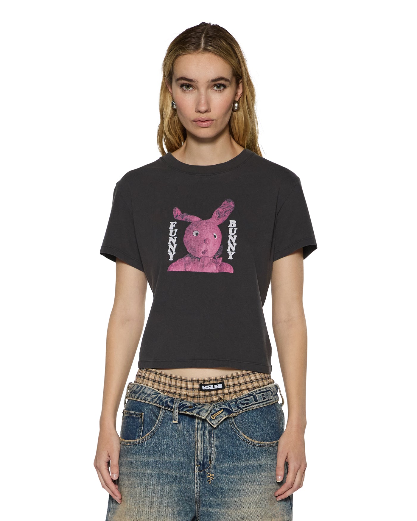KSUBI FUNNY BUNNY SHORT SLEEVE TEE WASHED BLACK