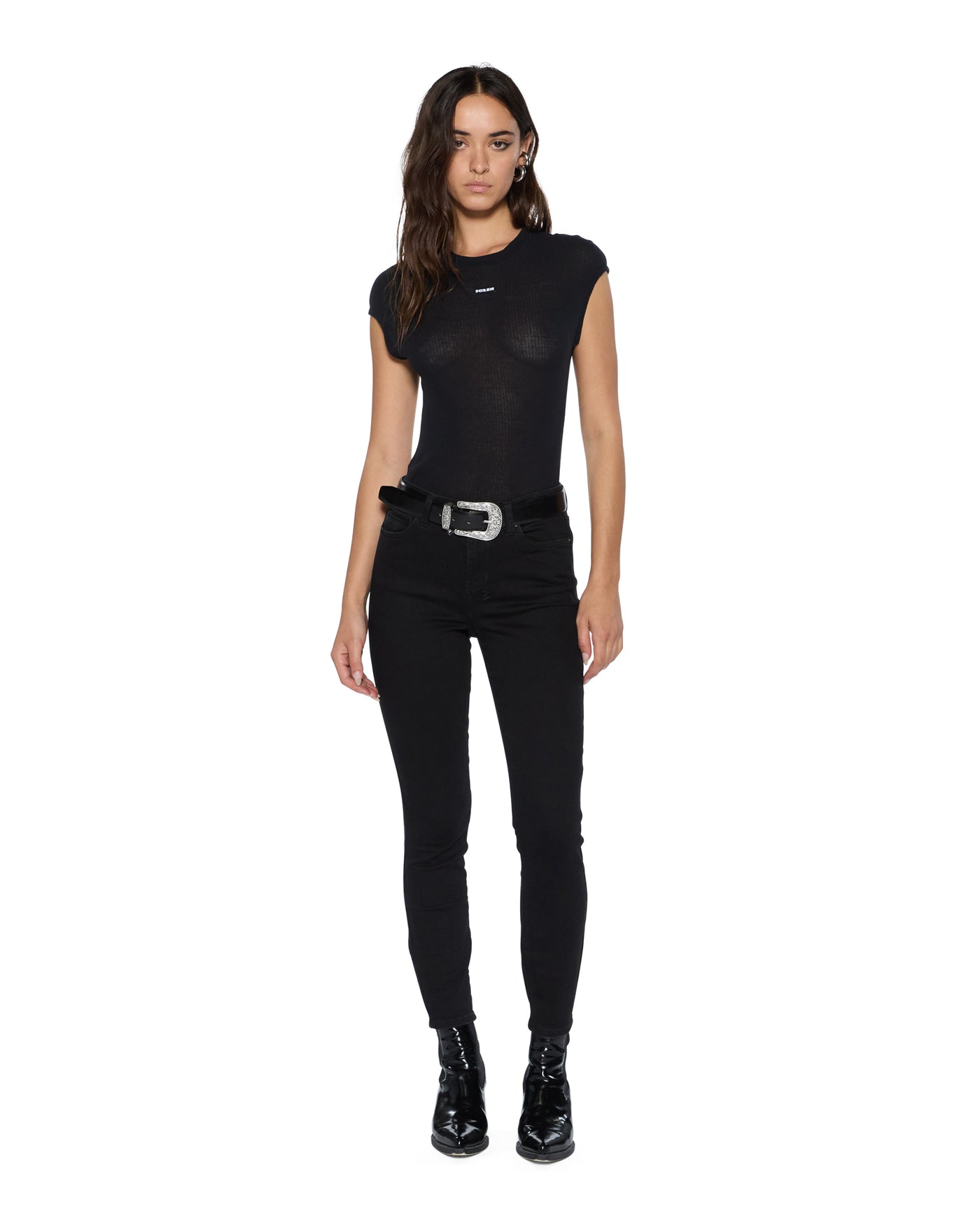 KSUBI STAPLE TEE SHEER BLACK