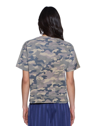 KSUBI RUCHED EVERYDAY SS TEE CAMO GREEN