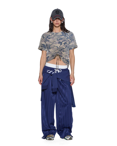 KSUBI RUCHED EVERYDAY SS TEE CAMO GREEN