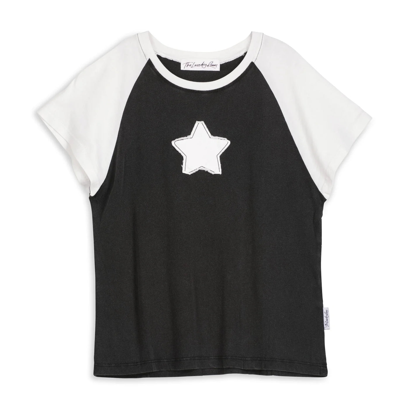 THE LAUNDRY ROOM STARDOM RAGLAN TEE BLACK AND WHITE | BABY LEMONADE STORE