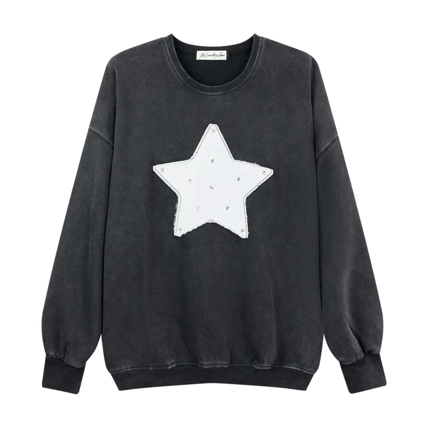 THE LAUNDRY ROOM RHINESTONE STAR JUMPER BLACK SNOW