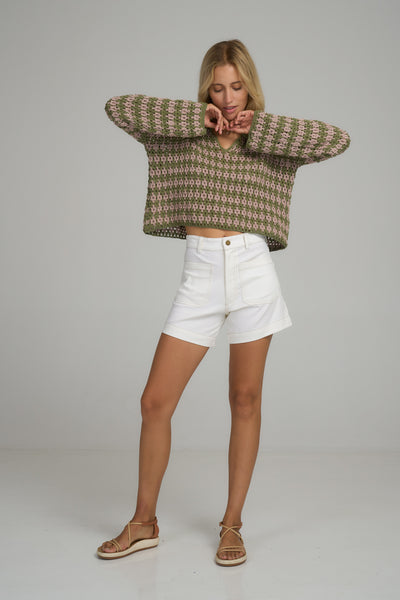 LILYA CIARA DENIM SHORTS VANILLA 