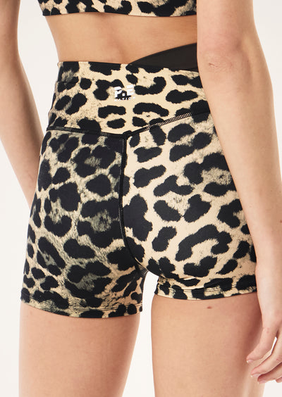 PE NATION WANDER 3 INCH BIKE SHORT LEOPARD