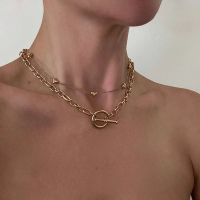 ZAYA COLLECTIVE DESIDERIO HEART GOLD NECKLACE