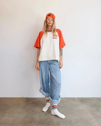 HAPPY LITTLE MOTHER | WORLD CHAMPION MOTHER OVERSIZED RAGLAN TEE