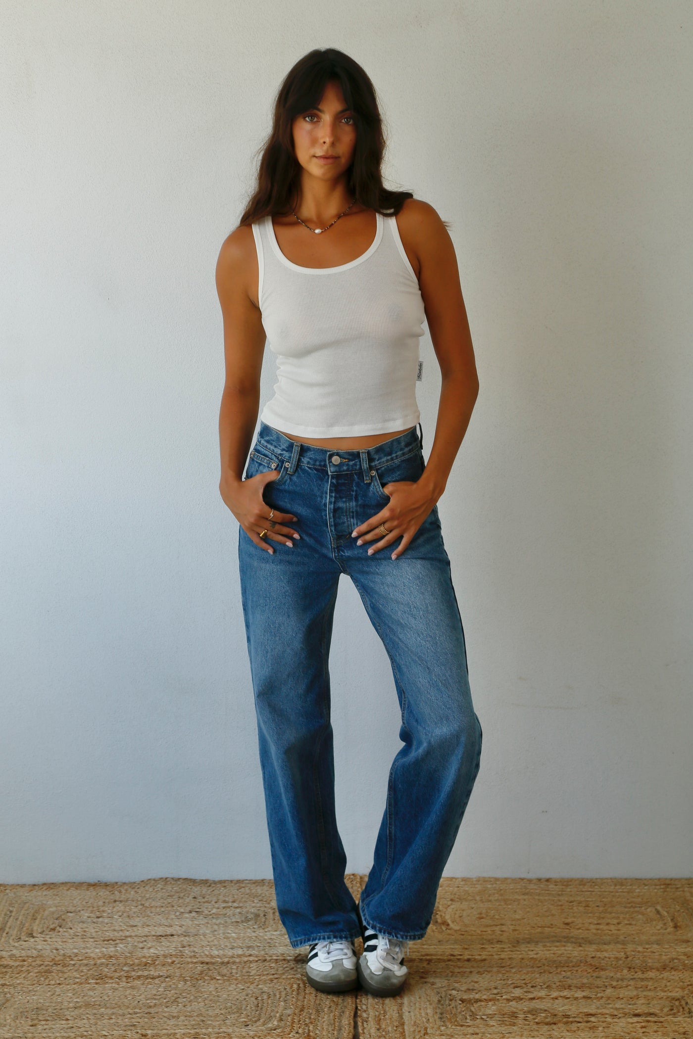 THE LAUNDRY ROOM ESSENTIALS RIB TANK WHITE | BABY LEMONADE STORE