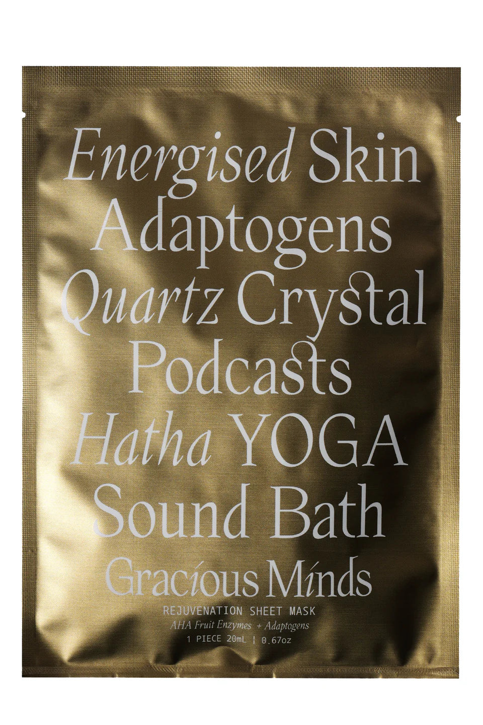 GRACIOUS MINDS EXFOLIATE AND REJUVENATE SHEET MASK