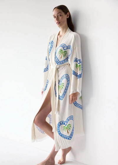 CIE CIE + CO THE PALM LONG ROBE NATURAL | BABY LEMONADE STORE