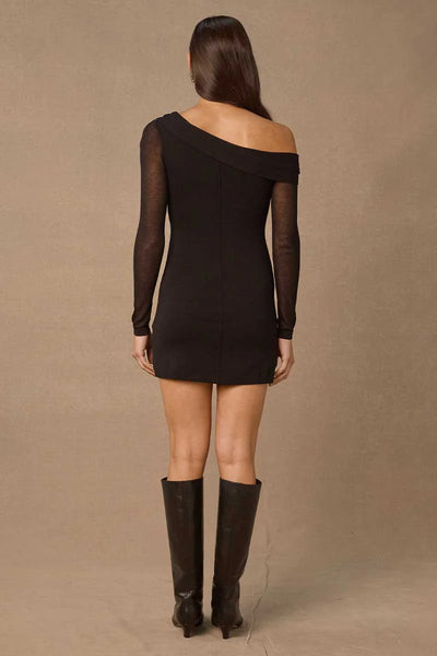 MON RENN | AZUL KNIT DRESS BLACK