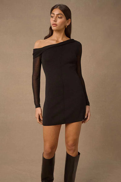 MON RENN | AZUL KNIT DRESS BLACK
