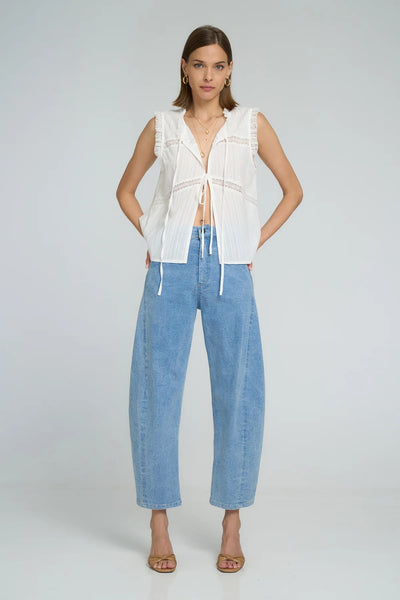 LILYA JUPITER LACE TOP WHITE