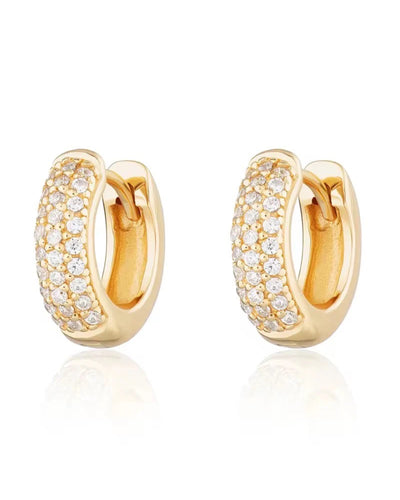ZAYA COLLECTIVE| MIKA PAVE HUGGIE EARRINGS  | BABY LEMONADE STORE