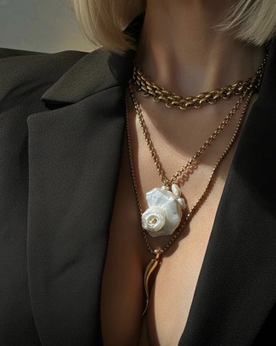 ZAYA COLLECTIVE KALIA SHELL NECKLACE  GOLD | BABY LEMONADE STORE