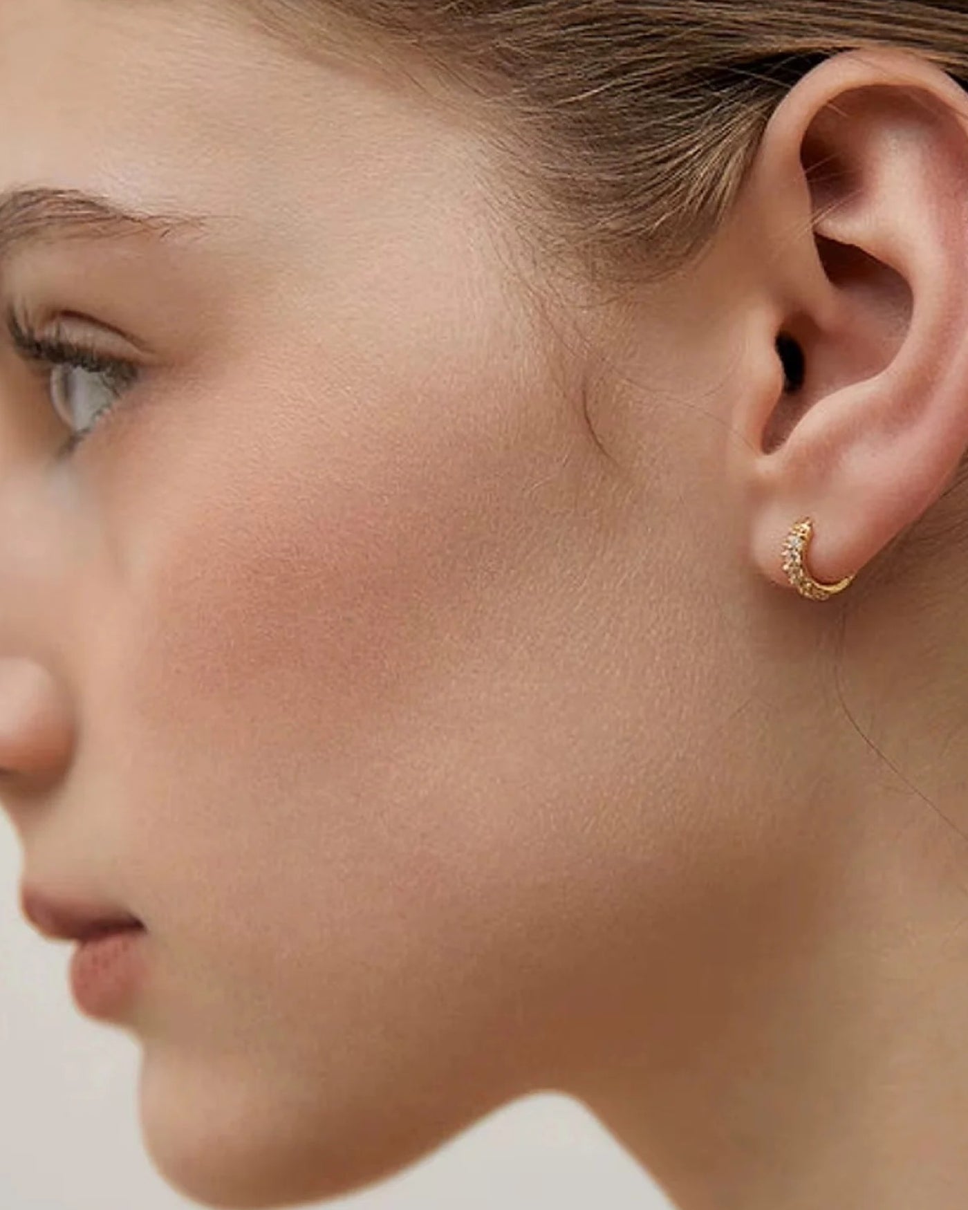 ZAYA COLLECTIVE| MIKA PAVE HUGGIE EARRINGS  | BABY LEMONADE STORE