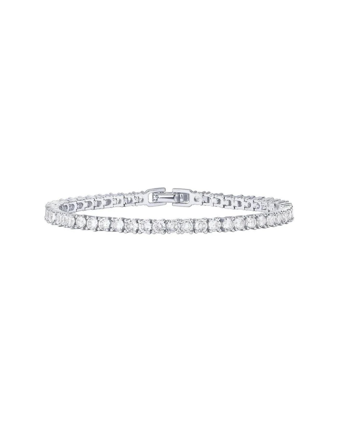 ZAYA COLLECTIVE| ELECTRA TENNIS BRACELET SILVER  | BABY LEMONADE STORE