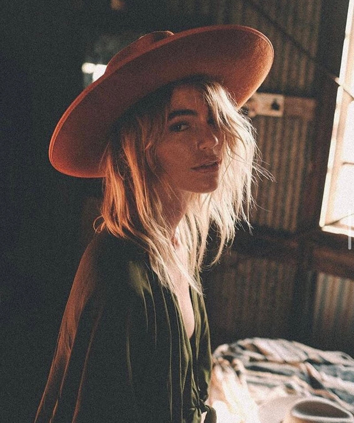 FALLEN BROKEN STREET The Desperado Wide Burnt Orange Hat