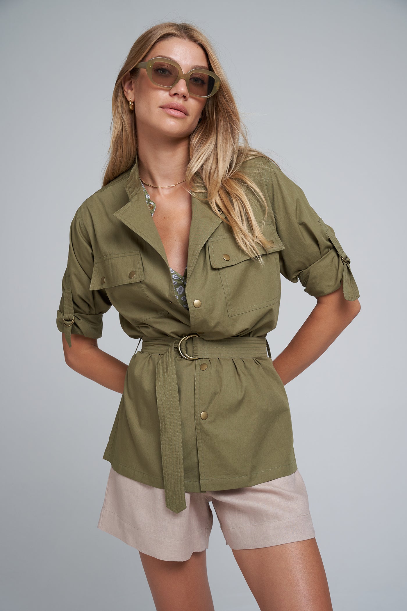 I Love Lilya Jade Jacket Khaki