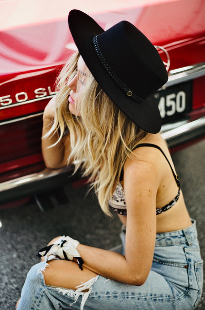 FALLEN BROKEN STREET The Straw Bambi Wide Natural Straw Hat Baby Lemonade