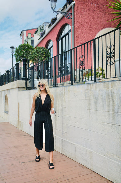 Wilde  cotton lurex jumpsuit This is floyde black