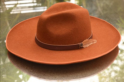 fallen broken street The Desperado Wide Burnt Orange Hat